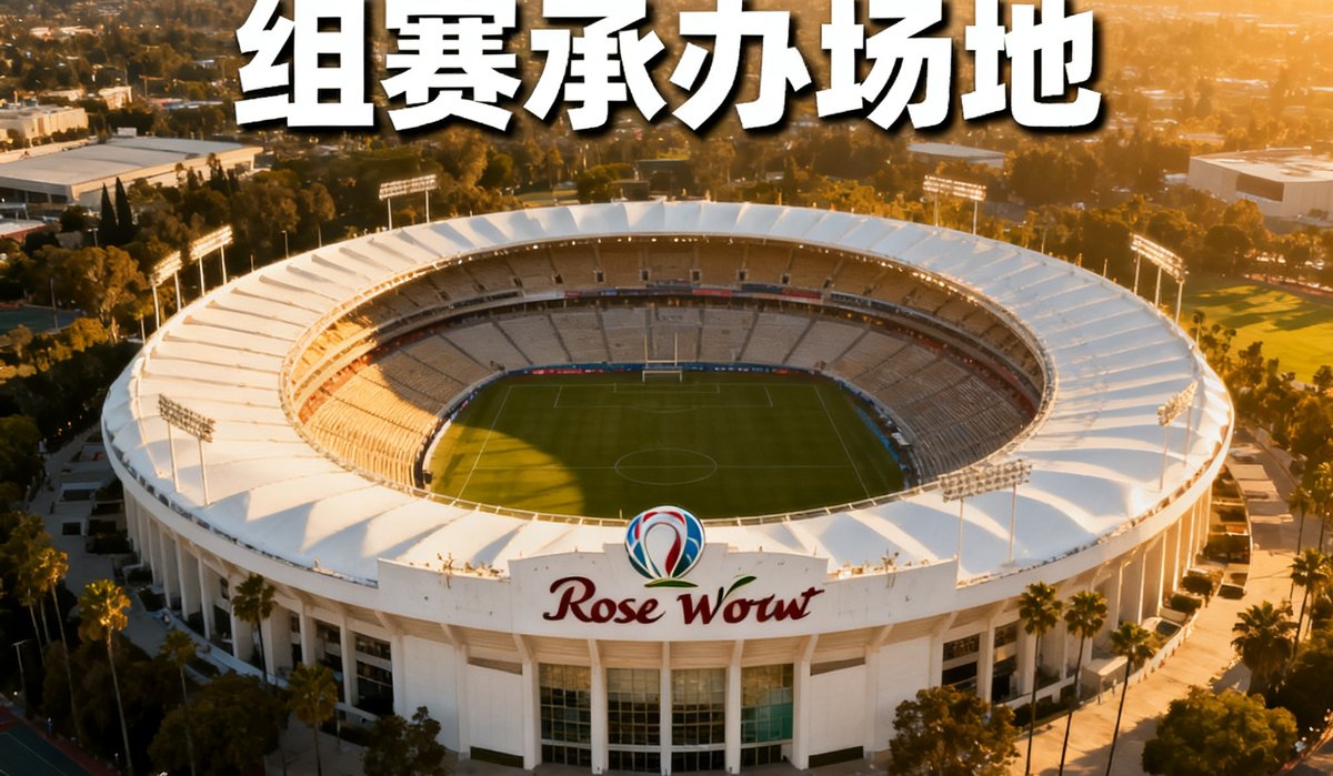 洛杉矶玫瑰碗体育场外观，2026世界杯将承办多场小组赛